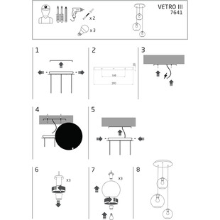 Lampa Wisząca Vetro III - Szklane Kule Dymione | Nowodvorski