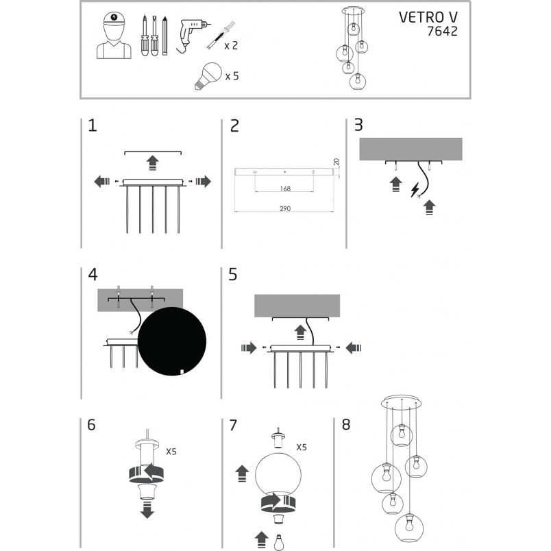 Lampa Vetro - Szklane Kule, Dymiona, Nowodvorski | Kup Teraz