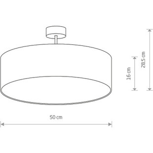 Plafon okrągły z abażurem Violet 50cm biały Nowodvorski