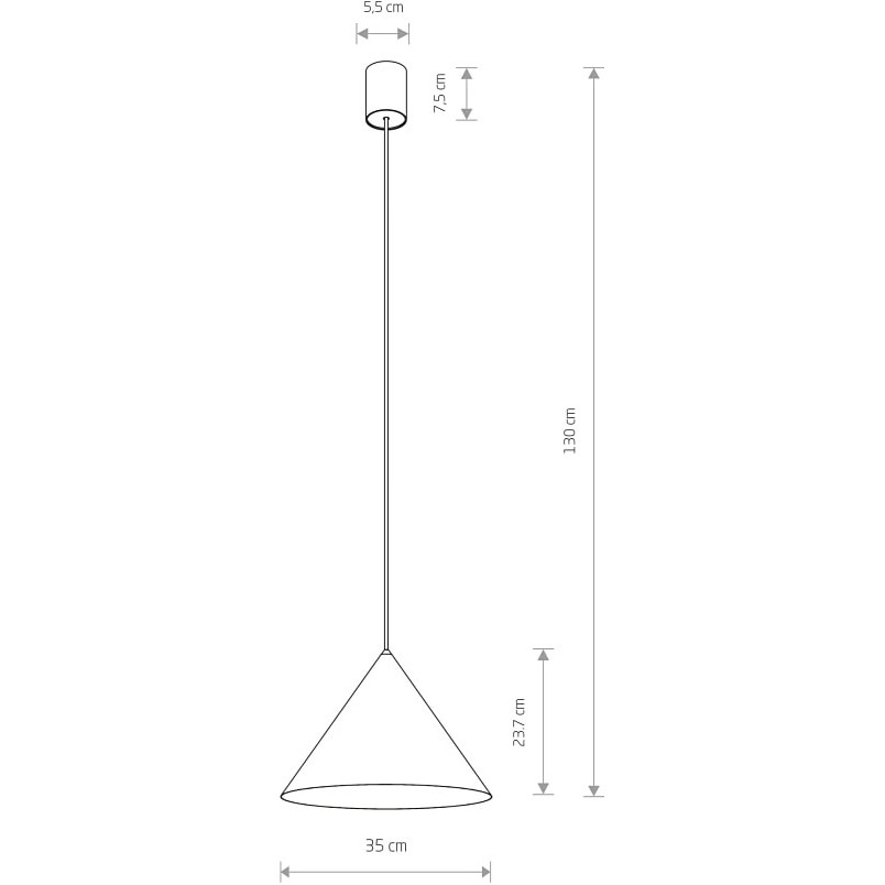 Lampa stożek Zenith 35cm biała | Nowodvorski - Skandynawski Design