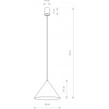 Lampa stożek Zenith 35cm biała | Nowodvorski - Skandynawski Design