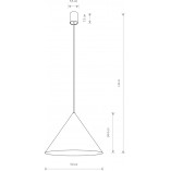 Lampa wisząca stożek Zenith 50cm zielona | Nowodvorski