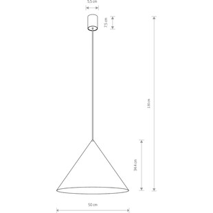 Lampa Wisząca Stożek Zenith 50cm Biała - Nowodvorski