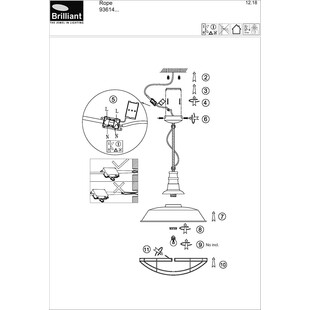 Lampa Wisząca Industrialna Rope | Szara, Betonowa - Brilliant