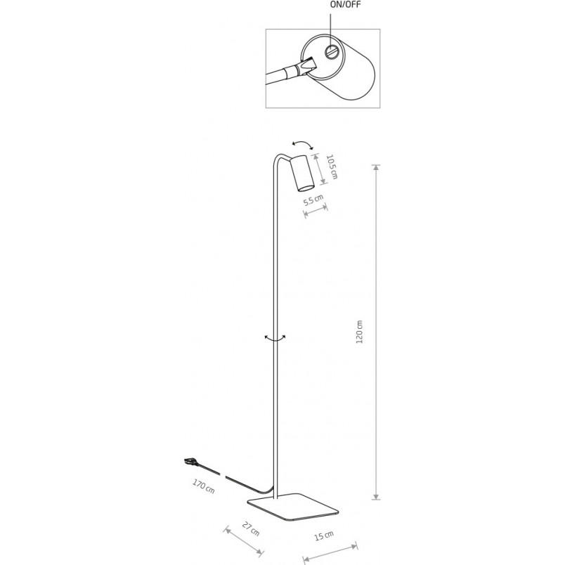 Lampa podłogowa Mono czarna | Nowodvorski - Minimalizm i styl