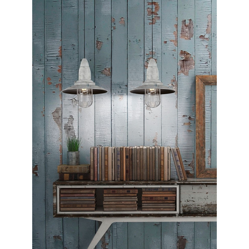 Lampa wisząca rustykalna Fisherman | Trio - Szary 32cm