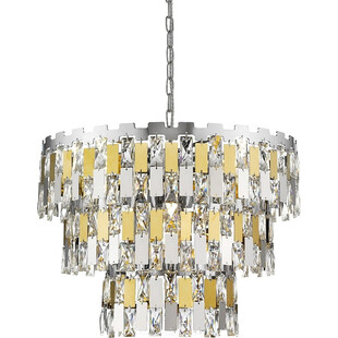 Żyrandol wiszący glamour Anzio 49cm transparentny / złoty Zumaline