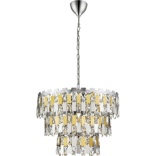 Żyrandol wiszący glamour Anzio 49cm transparentny / złoty Zumaline
