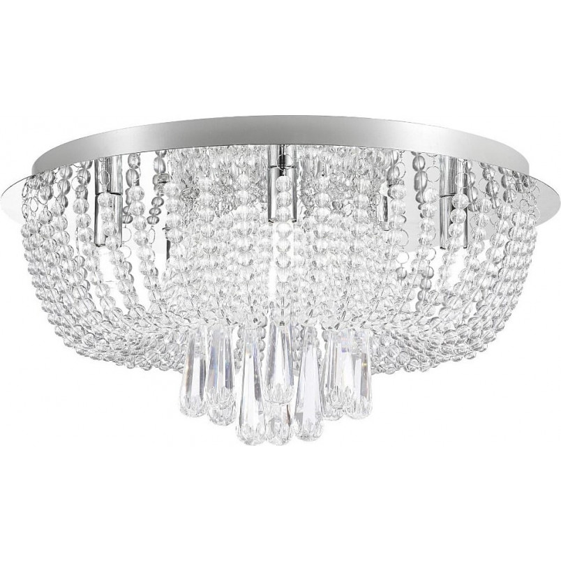 Plafon glamour Sensi 55cm - Kryształki, Srebro | Zumaline