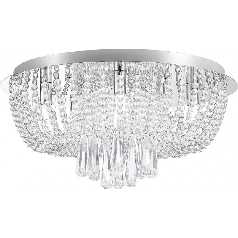 Plafon Glamour Sensi 45cm | Kryształki, Srebrny | Zumaline
