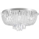 Plafon Glamour Sensi 45cm | Kryształki, Srebrny | Zumaline