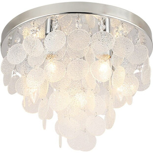 Plafon nowoczesny Pardo 55cm transparentny / srebrny Zumaline