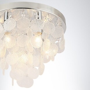 Plafon nowoczesny Pardo 40cm transparentny / srebrny Zumaline