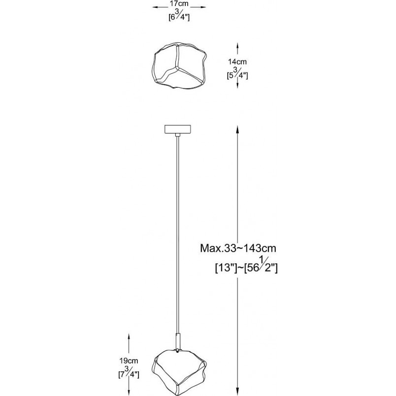 Lampa wisząca szklana ZumaLine Rock - Elegancki design | Sklep z lampami