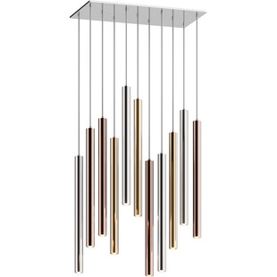 Lampa wiszące tuby nowoczesne Loya LED 61cm chrom / złoty / miedź Zumaline