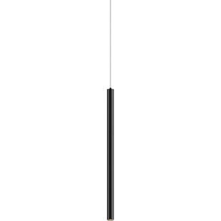 Lampa wisząca tuba nowoczesna Loya LED 3,2cm H50cm czarna Zumaline