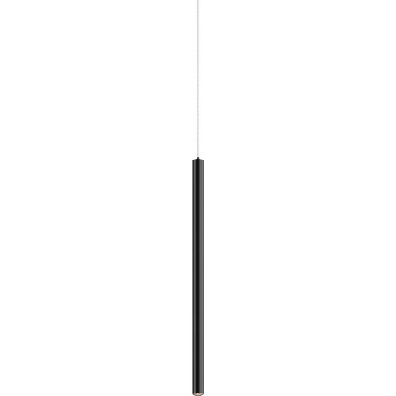Lampa wisząca tuba nowoczesna Loya LED 3,2cm H50cm czarna Zumaline