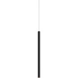 Lampa wisząca tuba nowoczesna Loya LED 3,2cm H50cm czarna Zumaline
