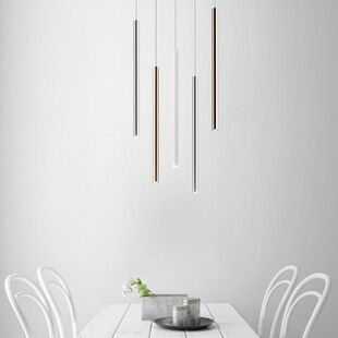 Lampa wisząca tuba nowoczesna Loya LED 3,2cm H50cm czarna Zumaline
