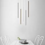 Lampa wisząca tuba nowoczesna Loya LED 3,2cm H50cm czarna Zumaline