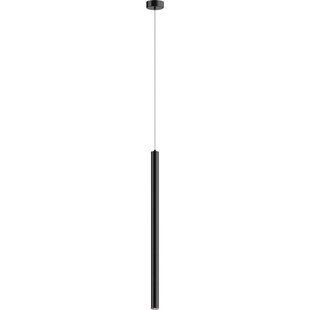 Lampa wisząca tuba nowoczesna Loya LED 3,2cm H50cm czarna Zumaline