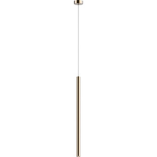 Lampa wisząca tuba nowoczesna Loya LED 3,2cm H50cm złota Zumaline