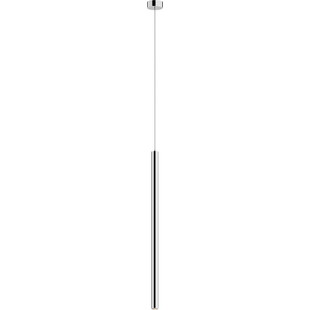 Lampa wisząca tuba nowoczesna Loya LED 3,2cm H50cm chrom Zumaline
