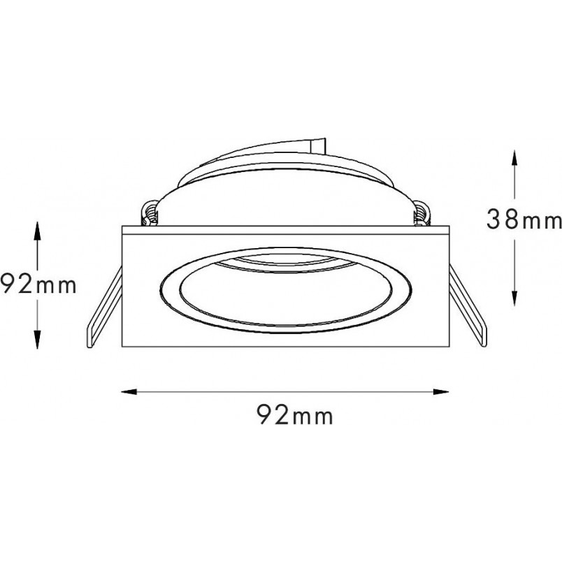 Lampa podtynkowa Chuck DL Square | ZumaLine - Czarny/Złoty