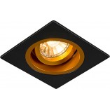 Lampa podtynkowa Chuck DL Square | ZumaLine - Czarny/Złoty