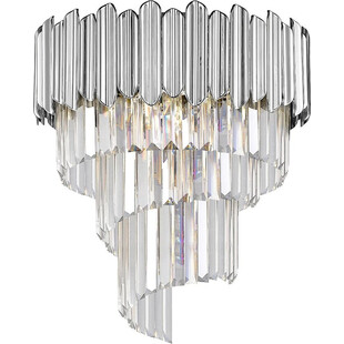 Plafon kryształowy glamour Gladius 43cm transparentny / srebrny Zumaline