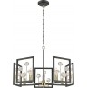Lampy nad stół | Lampa wisząca glamour Caroline 61cm czarny/przeźroczysty/złoty Zumaline