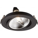 Lampa podtynkowa Chuck czarna 16cm | ZumaLine - Oświetlenie