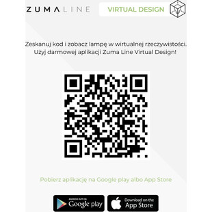Kinkiet podwójny ZumaLine - Glamour, LED, Czarny/Złoty
