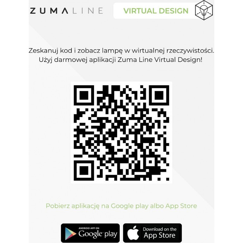 Kinkiet podwójny ZumaLine - Glamour, LED, Czarny/Złoty