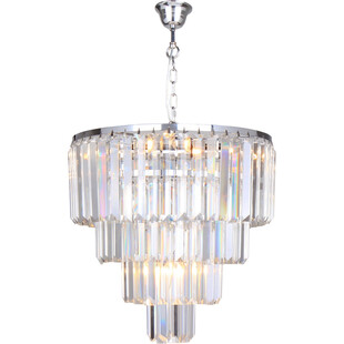 Żyrandol wiszący kryształowy Amedeo 39cm przezroczysty / chrom Zumaline
