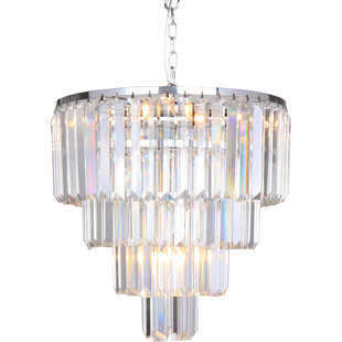 Żyrandol wiszący kryształowy Amedeo 39cm przezroczysty / chrom Zumaline