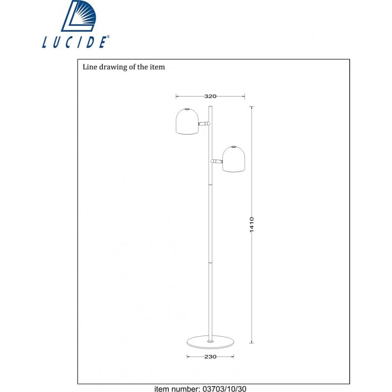 Lampa podłogowa LED Skanska | Lucide - Nowoczesny Design