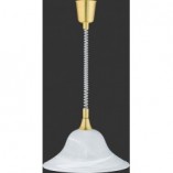 Lampa wisząca Viola - antyczny styl, biały klosz | Trio