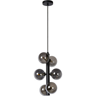 Lampa wisząca szklane kule Tycho VI 25,5cm szkło dymione / czarny Lucide