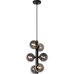 Lampa wisząca szklane kule Tycho VI 25,5cm szkło dymione / czarny Lucide