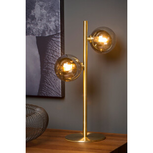 Lampa stołowa Tycho - szkło dymione, mosiądz | Lucide
