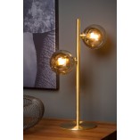 Lampa stołowa Tycho - szkło dymione, mosiądz | Lucide
