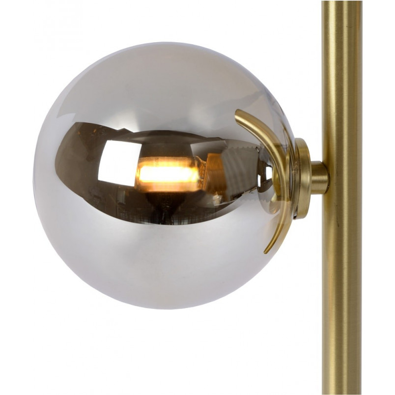 Lampa stołowa Tycho - szkło dymione, mosiądz | Lucide