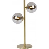 Lampa stołowa Tycho - szkło dymione, mosiądz | Lucide