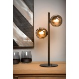 Lampa stołowa Tycho | Szkło dymione, czarny Lucide - Kup teraz!