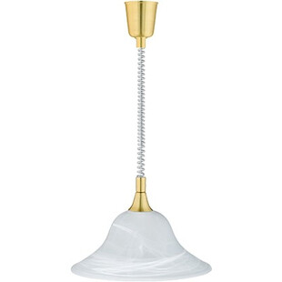 Lampa wisząca Viola - antyczny styl, biały klosz | Trio