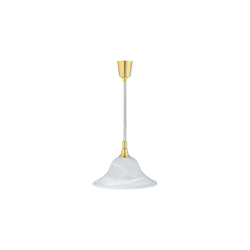 Lampa wisząca Viola - antyczny styl, biały klosz | Trio