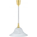 Lampa wisząca Viola - antyczny styl, biały klosz | Trio