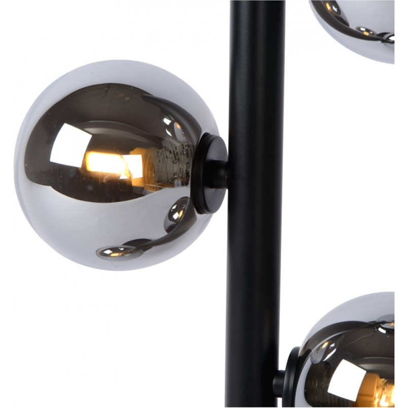 Lampa stołowa Tycho | Szkło dymione, czarny Lucide - Kup teraz!