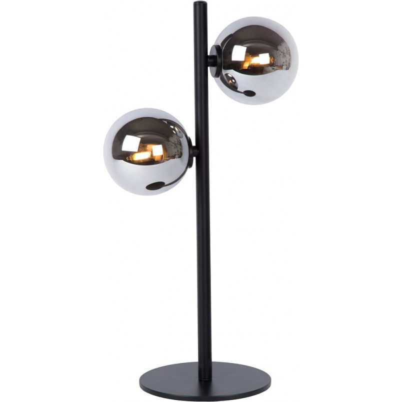 Lampa stołowa Tycho | Szkło dymione, czarny Lucide - Kup teraz!